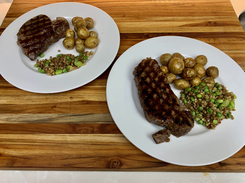 Prime Sirloin with Roasted Potatoes and Legumes